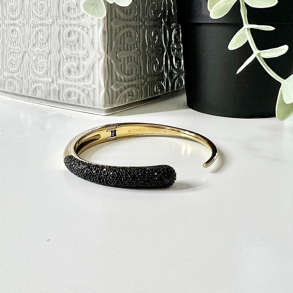 Michael Kors gold/black bangle bracelet